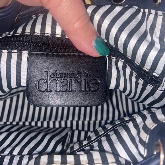 Charming Charlie Purse- Navy Shoulder Bag with Removable Strap - Picture 5 of 8